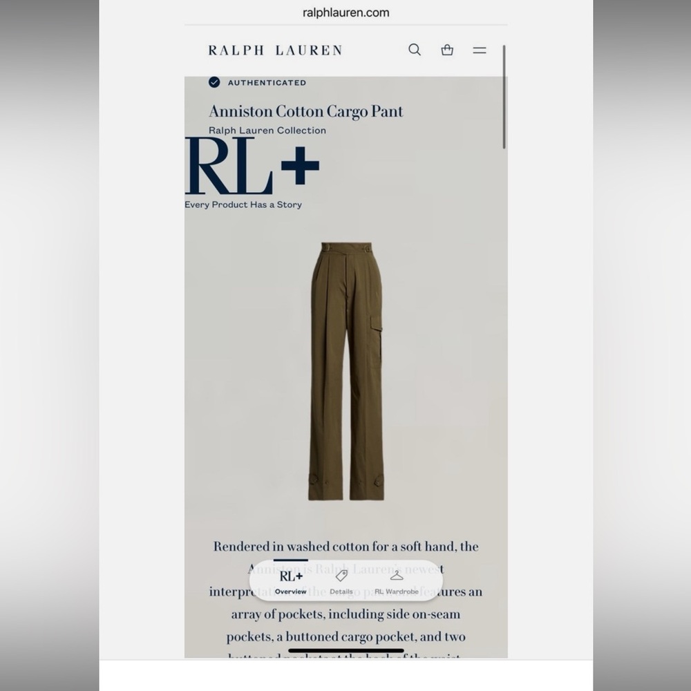 Ralph Lauren Collection Green Cargo Pants